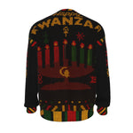 HAPPY KWANZAA BLC Unisex Drop-shoulder Knitted Fleece Sweater