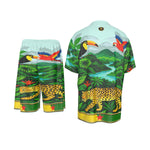 GUYANE AMAZONIE SKYBLUE Men's Silk Shirt Suit