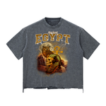 ANCIENT EGYPT Snow Wash Raw-Hem Boxy T-shirt