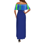 MADRAS Women's Ruffle Boat Neck Dress