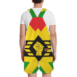 FIST UP RBG Unisex Shorts Suspender Jumpsuit