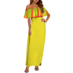 MADRAS Women's Ruffle Boat Neck Dress