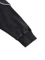 ABOVE THE RIM Mineral Wash Piping Raw Hem Sweatshirt