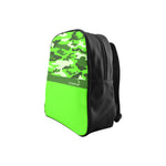 CAMOUFLAGE GREENFLUO School Backpack (Medium)