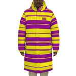 STRIPES YLWGRAPES  Unisex Long Down Jacket