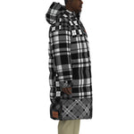 FLEXIN PLAID BLC Unisex Long Down Jacket