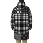 FLEXIN PLAID BLC Unisex Long Down Jacket
