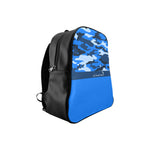 CAMOUFLAGE BLUE School Backpack (Medium)