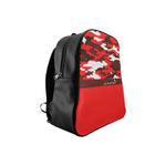 CAMOUFLAGE RED School Backpack (Medium)