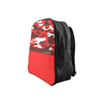 CAMOUFLAGE RED School Backpack (Medium)
