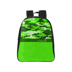 CAMOUFLAGE GREENFLUO School Backpack (Medium)