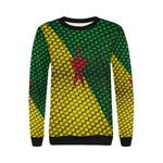 YANA FLAG Women's Rib Cuff Crew Neck Sweatshirt