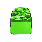 CAMOUFLAGE GREENFLUO School Backpack (Medium)