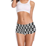Adinkra B & W Women's All Over Print Boyshort Panties