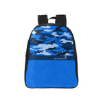 CAMOUFLAGE BLUE School Backpack (Medium)