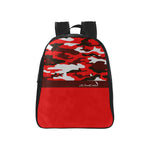 CAMOUFLAGE RED School Backpack (Medium)