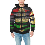 RBG ANKH RIPPED Men's Padded Hooded Jacket