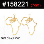 African Map Eye of Horus Larger Earring