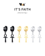 Ankh Cross Unisex Earrings