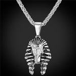Pharaoh Stainless Steel/Gold Color Chain Necklace Pendant