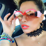 Sexy Rimless Oversized  Women Sunglasses