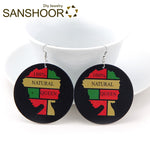 6Pairs Mixed  African Earrings Wood