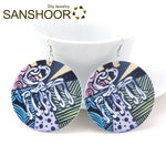 6Pairs Mixed  African Earrings Wood