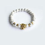Natural Stone Bracelets GoldPlated Black Panther