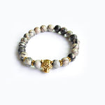 Natural Stone Bracelets GoldPlated Black Panther