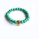 Natural Stone Bracelets GoldPlated Black Panther