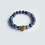 Natural Stone Bracelets GoldPlated Black Panther