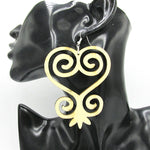 5pairs/lot Sankofa Adinkra Wood Earrings