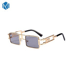 Metal Frame Clear Steam Punk Sunglasses
