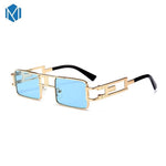 Metal Frame Clear Steam Punk Sunglasses