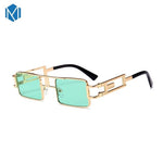 Metal Frame Clear Steam Punk Sunglasses