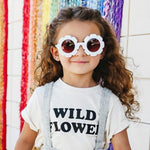 Cute Sun Flower Round Sunglasses with UV Protection for Boys Girls