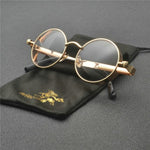 2Pac Style Round Sunglasses clear lens